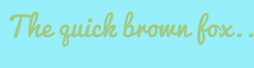 Image with Font Color A0CB86 and Background Color 97EFFB